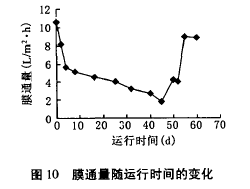 纳滤膜，废水渗透液，COD，去除效果